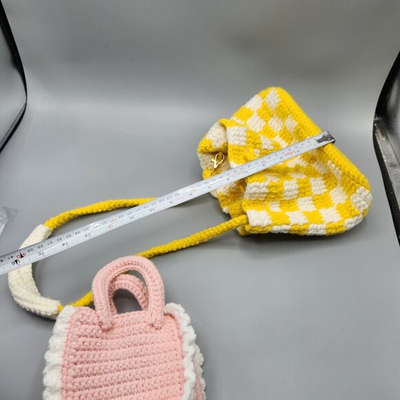 Hand Crocheted Mini Purse & Shoulder Bag Lot - Picture 14 of 14
